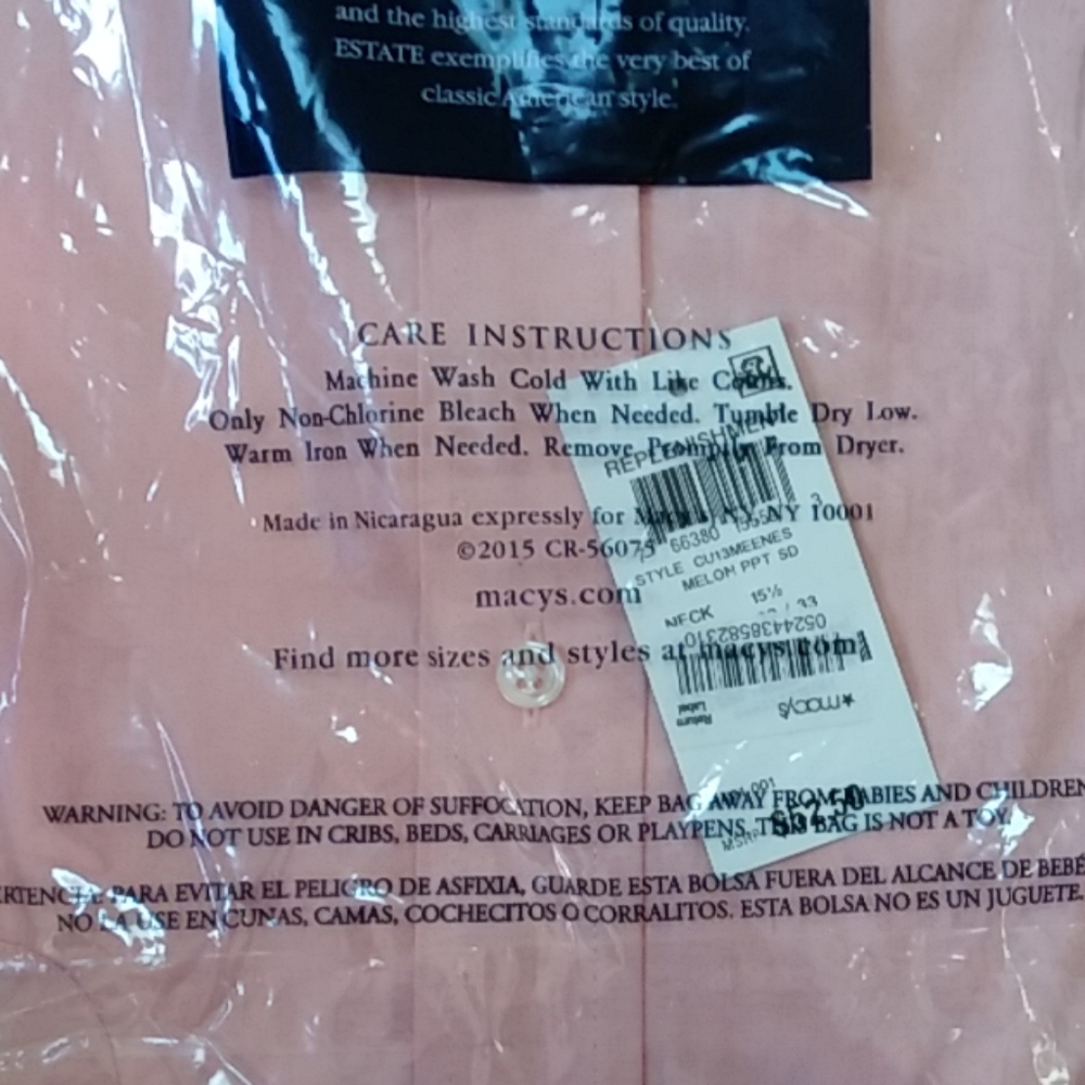 NWT Club Room Wrinkle Resistant Shirt - Picture 5 of 7